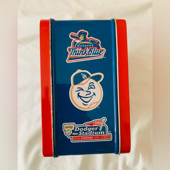 MLB Vintage 1999 Los Angeles LA Dodgers Heroes Collectible Metal Tin Lunchbox - Picture 4 of 4